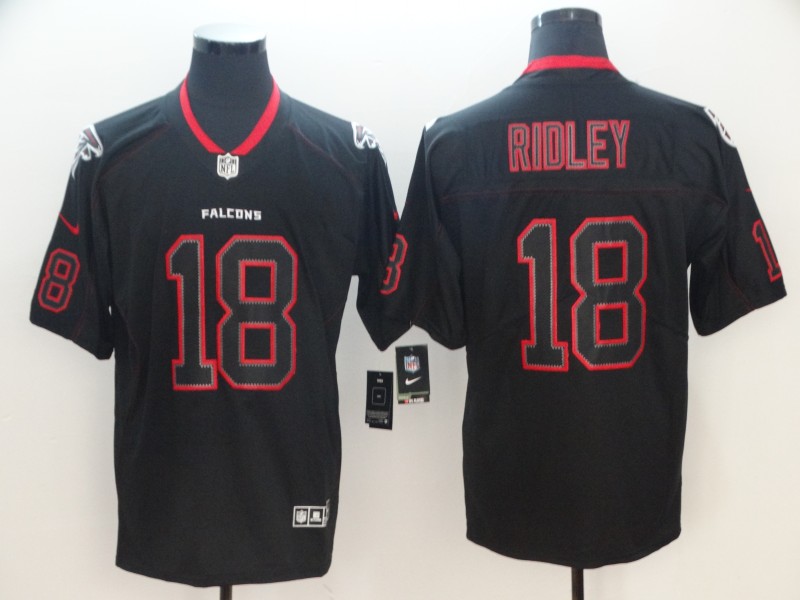 Men's Atlanta Falcons Calvin Ridley #18 Black Authentic Jersey